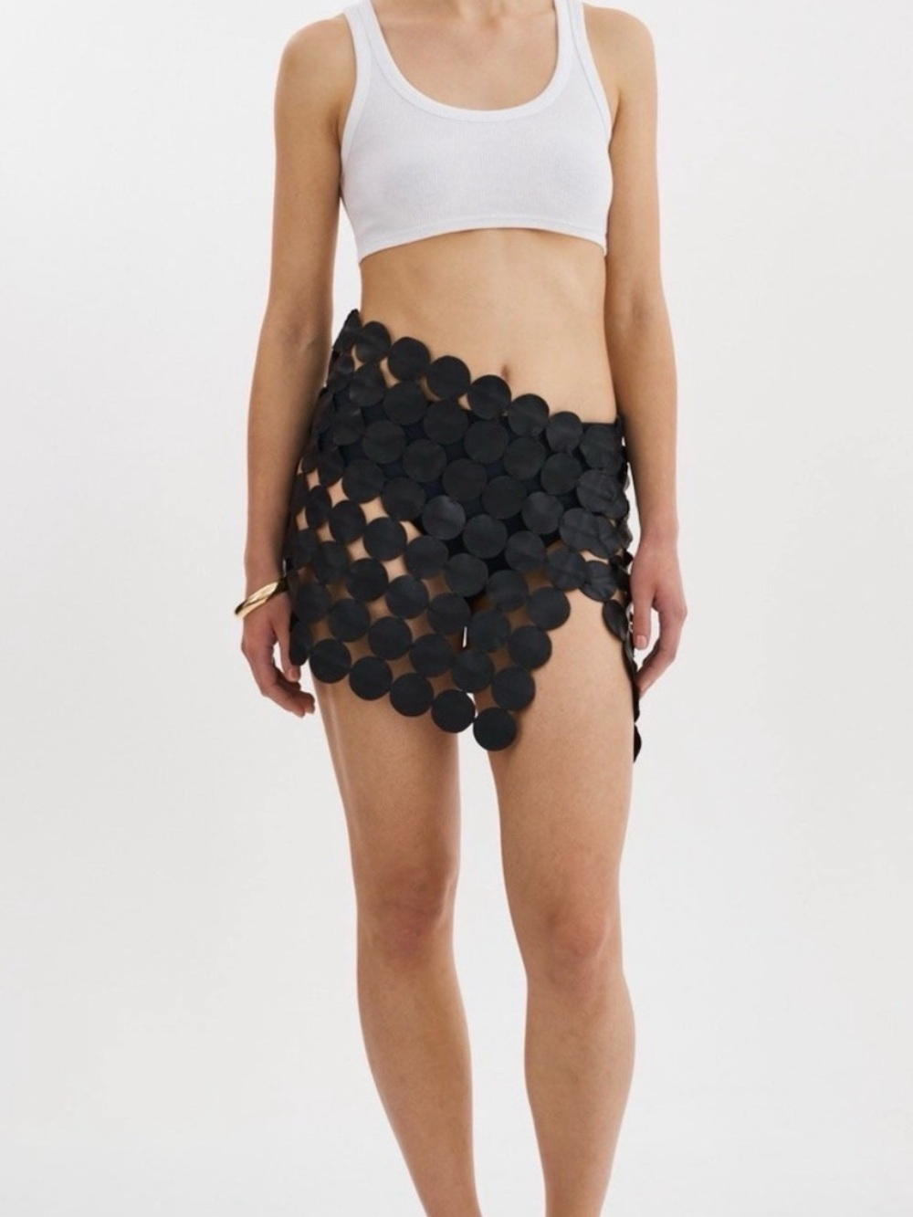 Lamarque Fenna Black Leather Mini Skirt